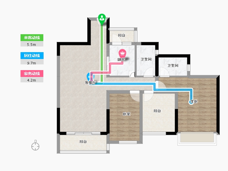 广东省-佛山市-碧桂园联丰天汇湾-89.15-户型库-动静线