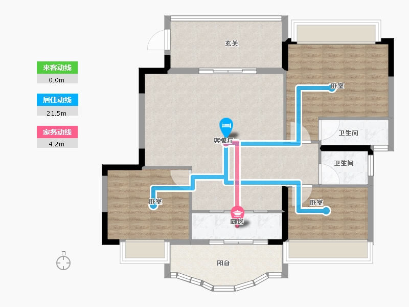 广东省-汕头市-经纬源家园-105.50-户型库-动静线