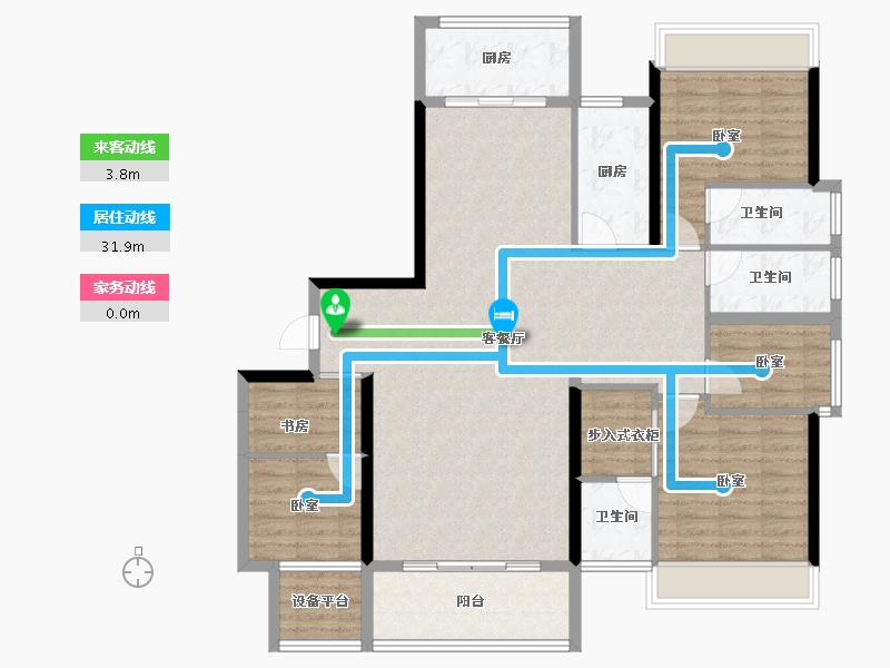 广东省-汕头市-中交·和承苑-125.70-户型库-动静线