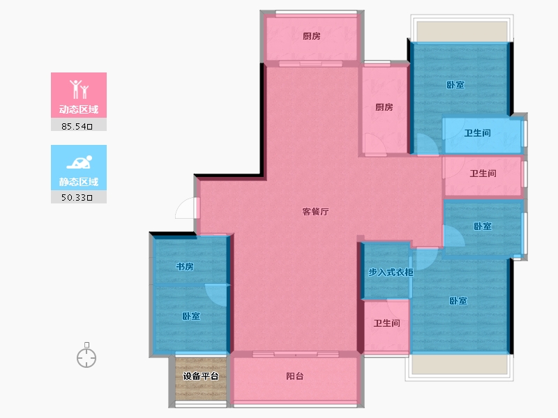 广东省-汕头市-中交·和承苑-125.70-户型库-动静分区