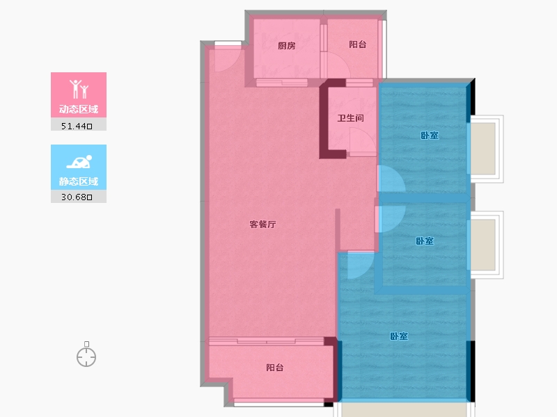 广东省-清远市-城建时代海岸-73.21-户型库-动静分区