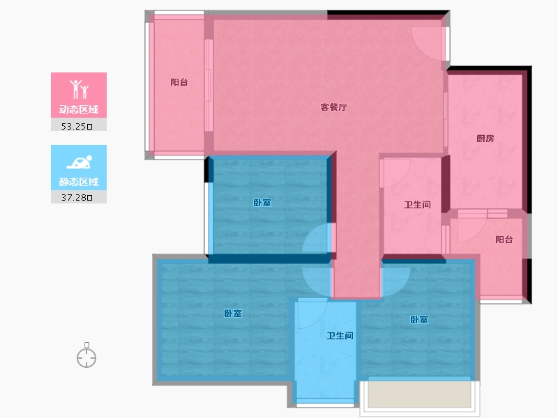 广东省-深圳市-华盛西荟城4期-80.27-户型库-动静分区