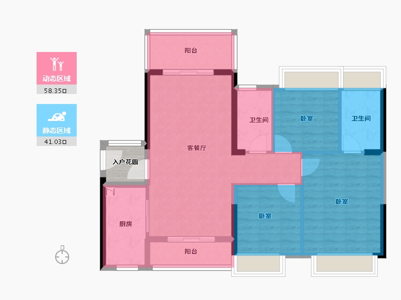 广东省-广州市-华海·山屿海-92.54-户型库-动静分区