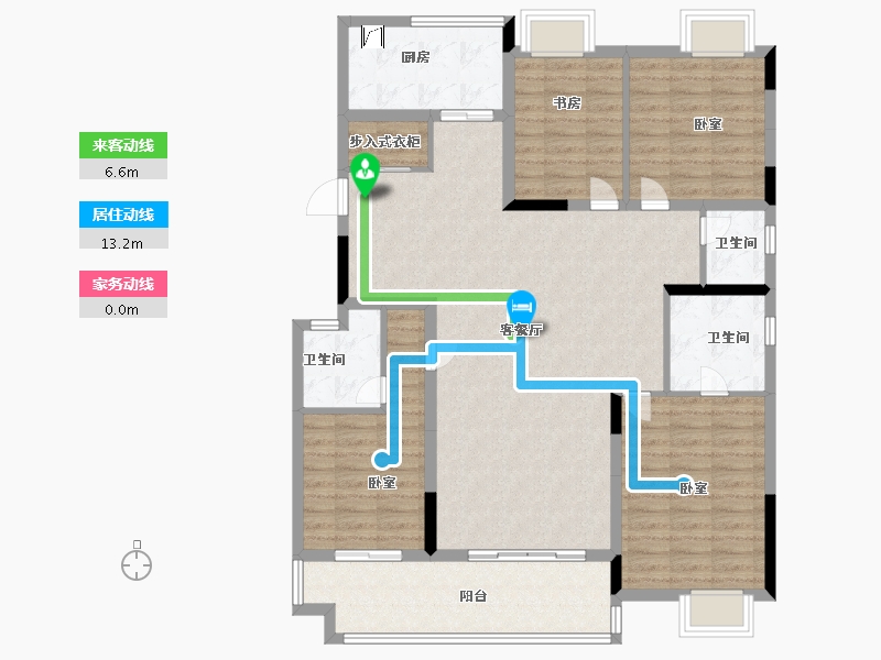 湖南省-长沙市-弘阳昕悦府-123.99-户型库-动静线