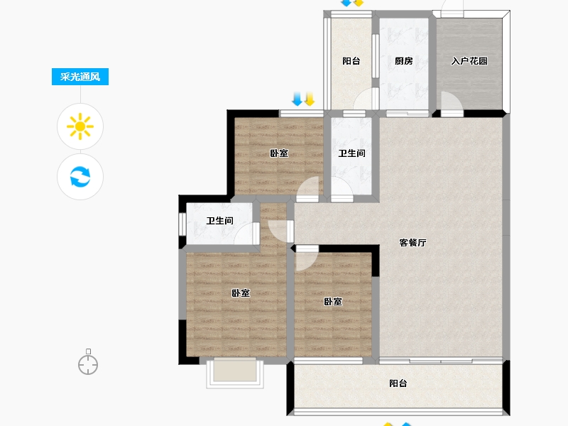 广东省-清远市-君廷湖山-115.47-户型库-采光通风