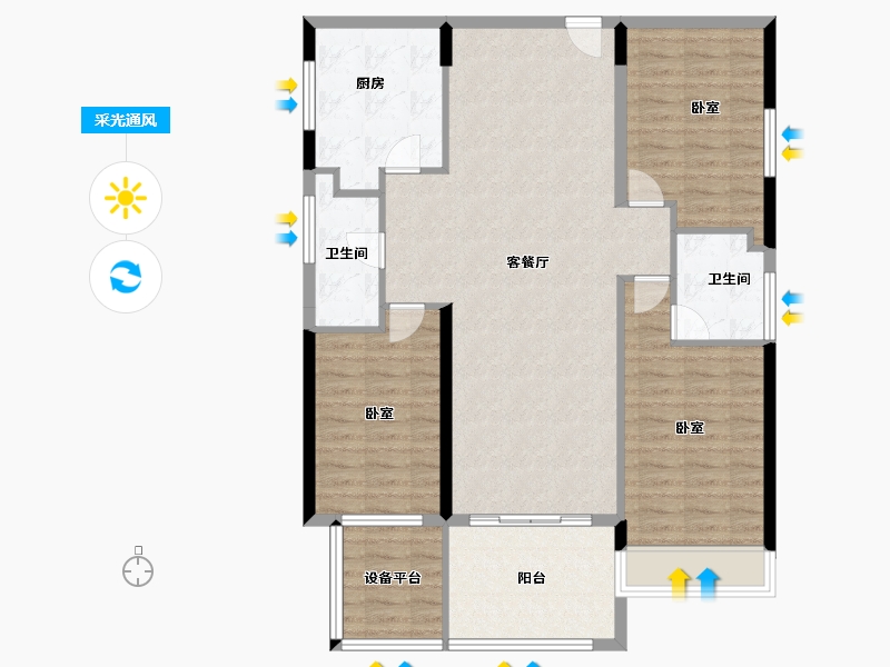 广东省-汕头市-中交·和承苑-109.00-户型库-采光通风