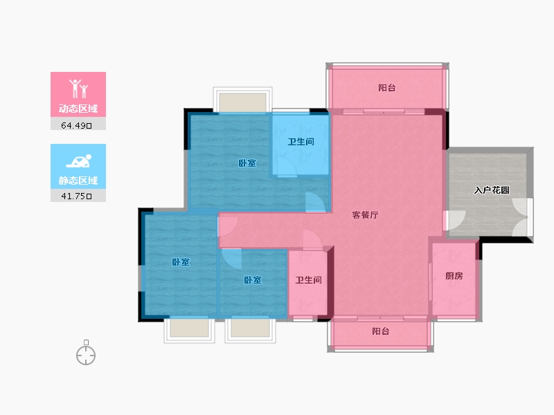 广东省-清远市-城建时代海岸-107.19-户型库-动静分区