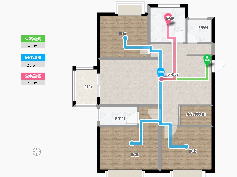 河南省-许昌市-广杰 · 澜溪公馆-105.23-户型库-动静线