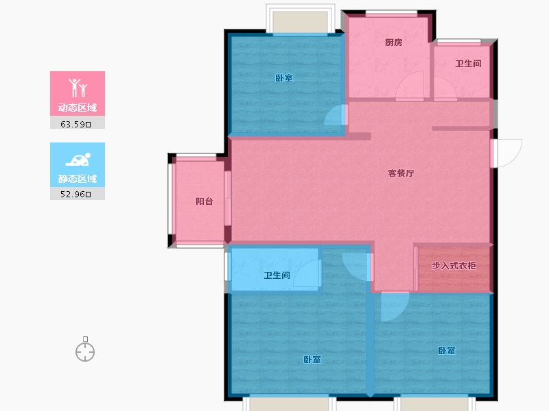 河南省-许昌市-广杰 · 澜溪公馆-105.23-户型库-动静分区