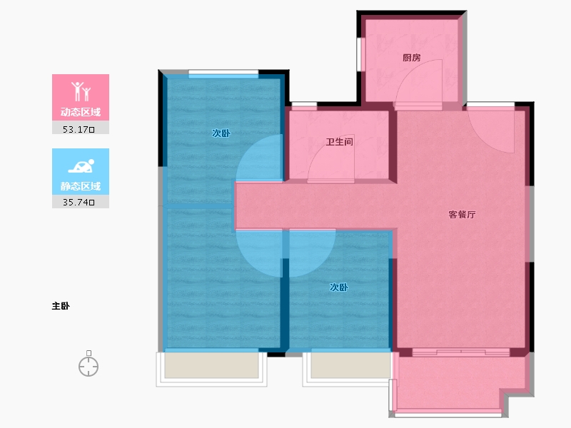 山东省-潍坊市-金科集美天宸-80.00-户型库-动静分区