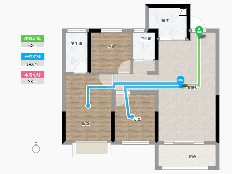 河南省-许昌市-恒达·水岸学府-81.00-户型库-动静线