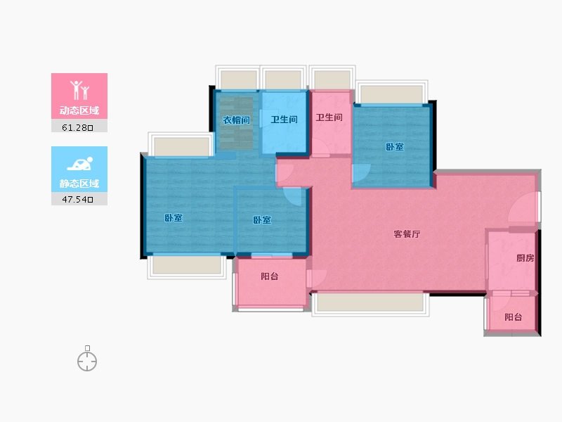 广东省-深圳市-华侨城新天鹅堡-98.00-户型库-动静分区