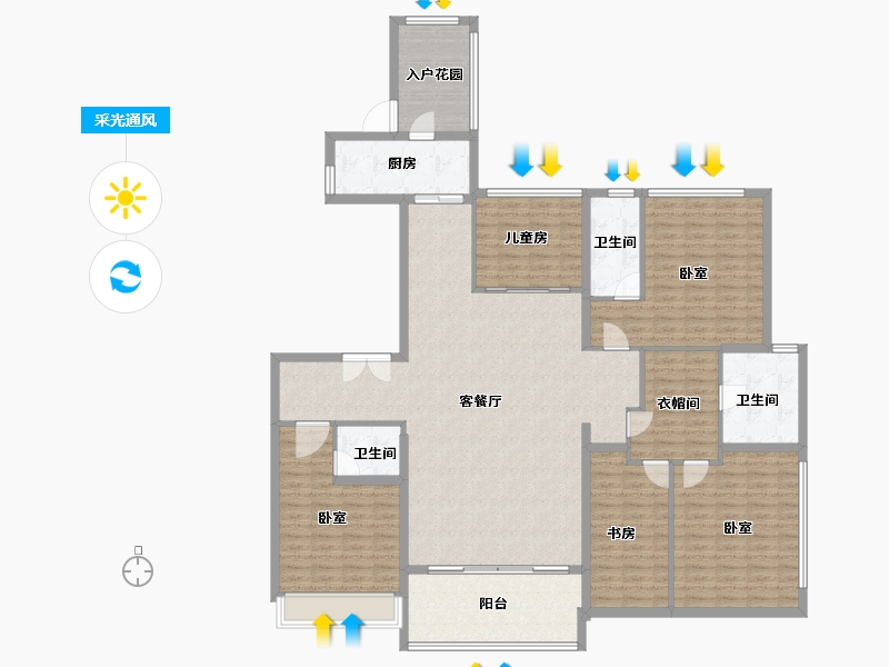 广东省-深圳市-阳光粤海-181.52-户型库-采光通风