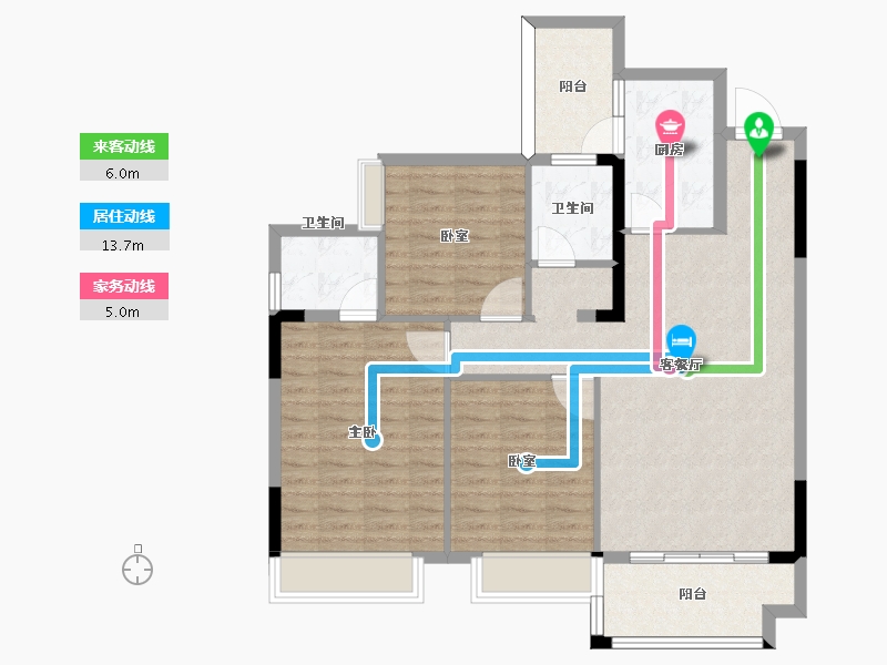 湖南省-郴州市-书香名邸-97.11-户型库-动静线