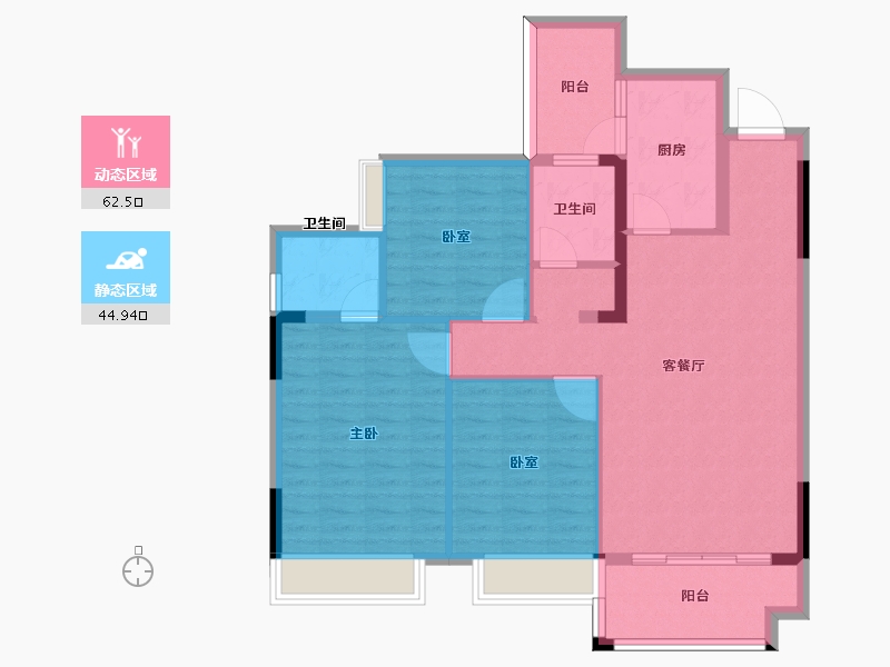 湖南省-郴州市-书香名邸-97.11-户型库-动静分区