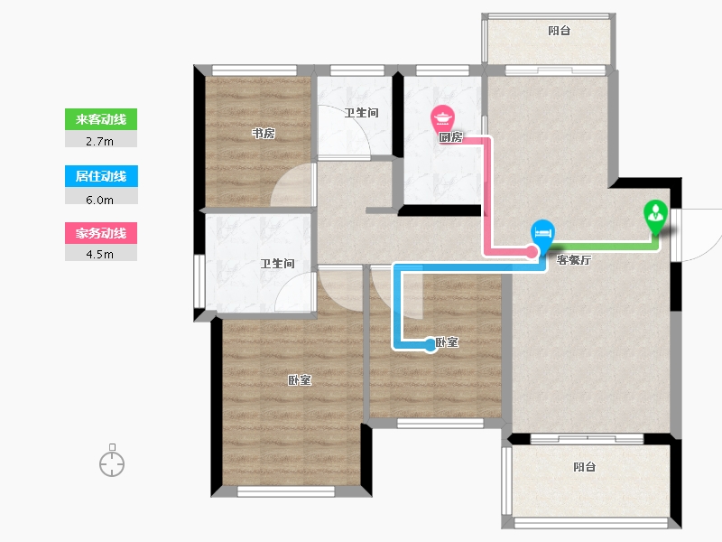 广东省-珠海市-新力湾-88.00-户型库-动静线