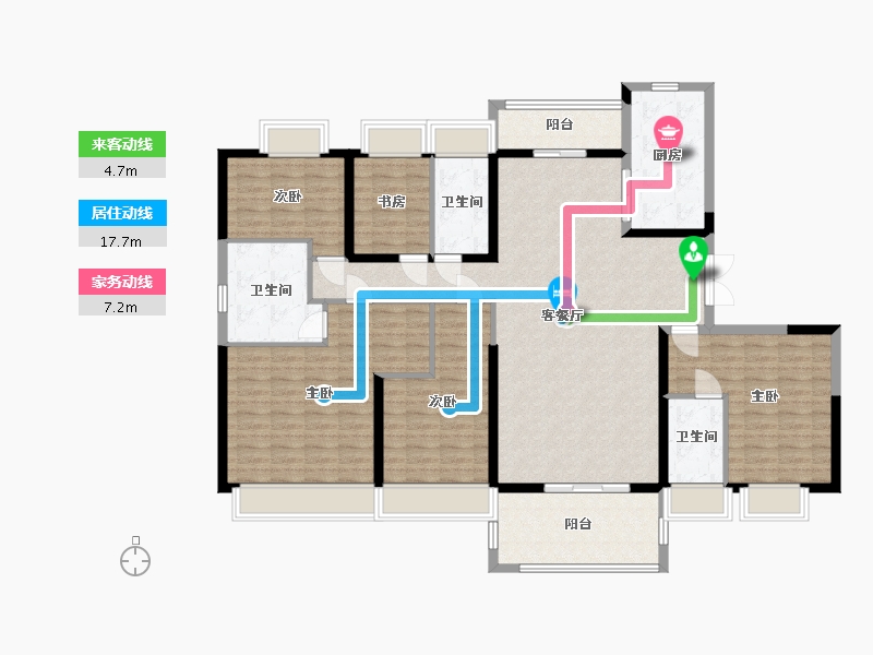 广东省-阳江市-碧桂园世纪城-156.63-户型库-动静线