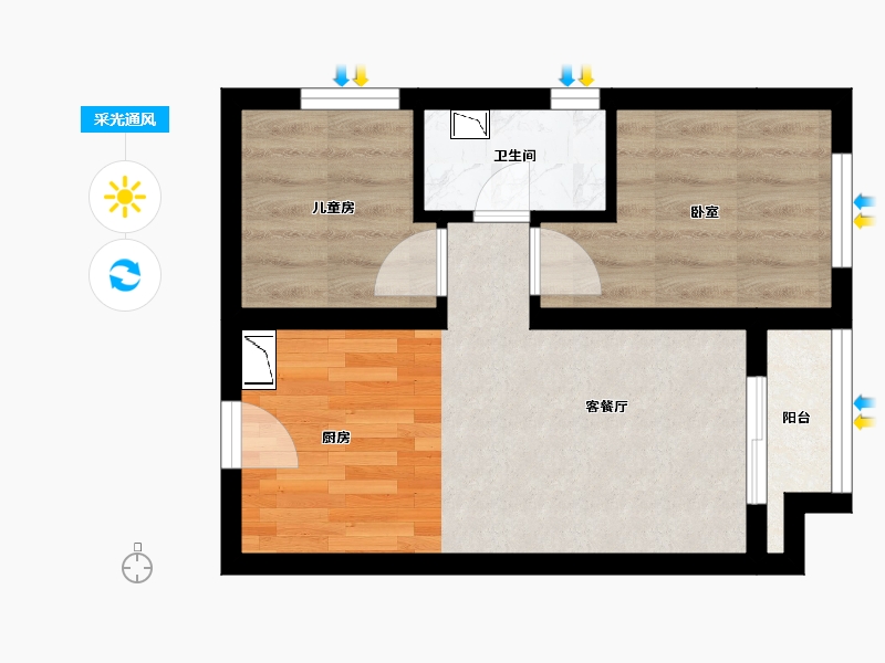 广东省-深圳市-世茂广场-33.67-户型库-采光通风