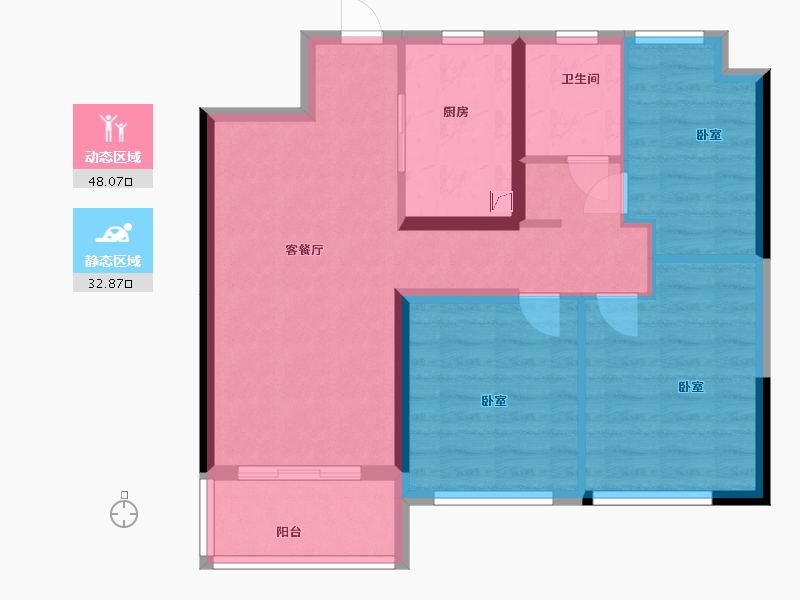 广东省-珠海市-新力湾-72.00-户型库-动静分区