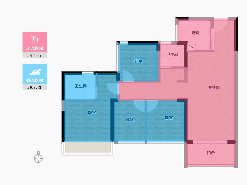 广东省-深圳市-东关珺府-77.35-户型库-动静分区