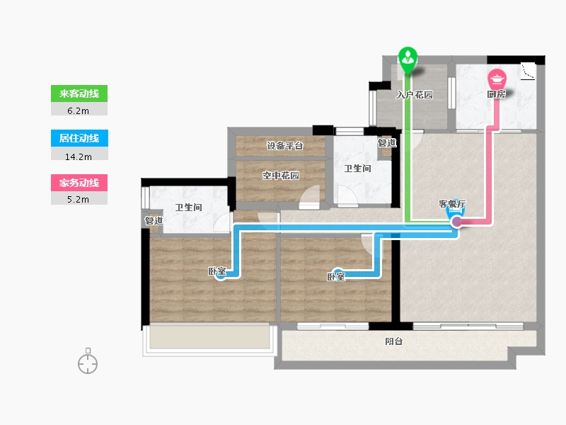 广东省-韶关市-碧桂园新城之光-84.44-户型库-动静线