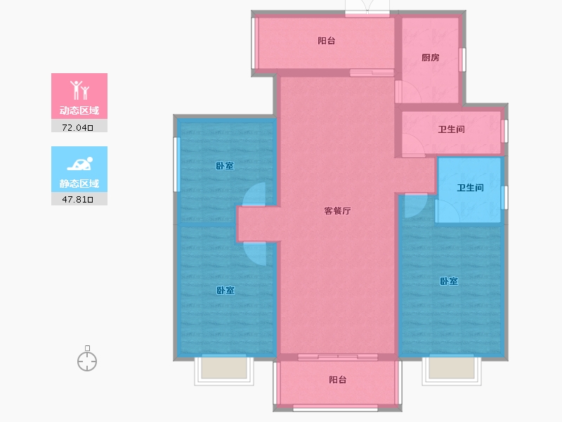 湖南省-常德市-御院国际名苑-107.87-户型库-动静分区