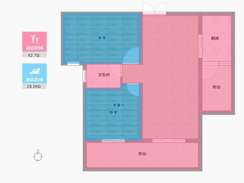 湖南省-常德市-御院国际名苑-81.81-户型库-动静分区