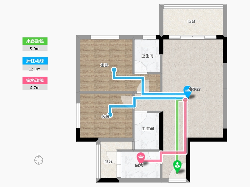 广东省-珠海市-汇晖名苑-69.87-户型库-动静线