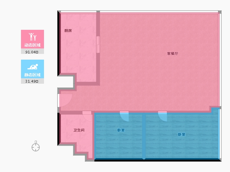 广东省-广州市-南沙建滔广场-112.00-户型库-动静分区