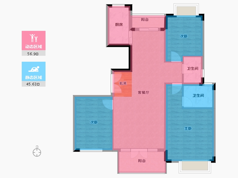 湖南省-长沙市-中国铁建山语城-92.12-户型库-动静分区