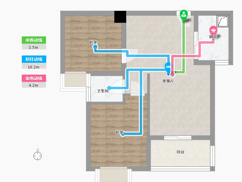 湖北省-武汉市-九坤新城壹号御府-57.50-户型库-动静线