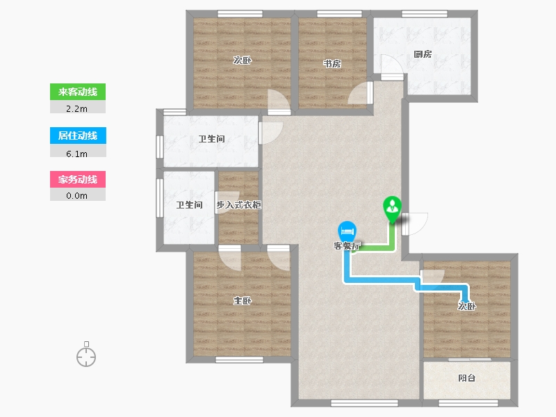 山东省-潍坊市-歌尔绿城桃园里-121.00-户型库-动静线