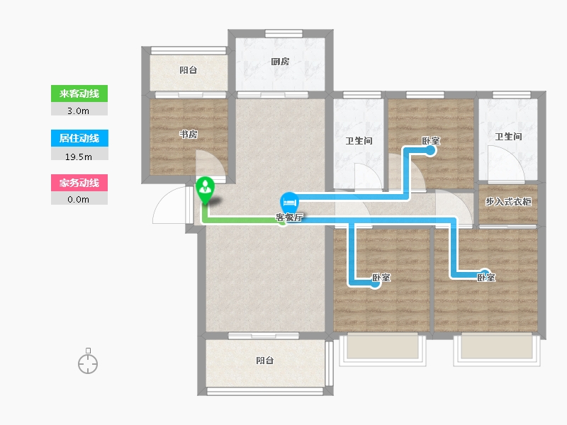 湖北省-武汉市-合景悦湖四季-96.00-户型库-动静线