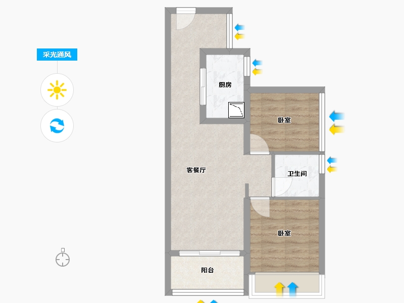 广东省-广州市-中建·鄂旅投岭南悦府-52.00-户型库-采光通风