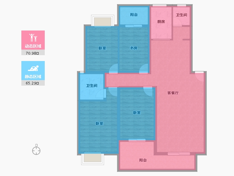 湖南省-常德市-御院国际名苑-122.27-户型库-动静分区