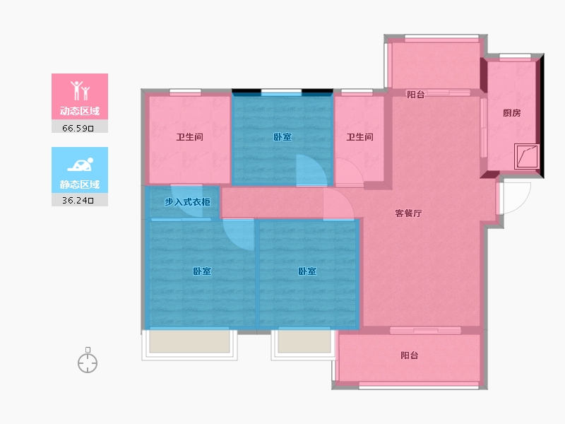 湖北省-武汉市-合景悦湖四季-92.01-户型库-动静分区