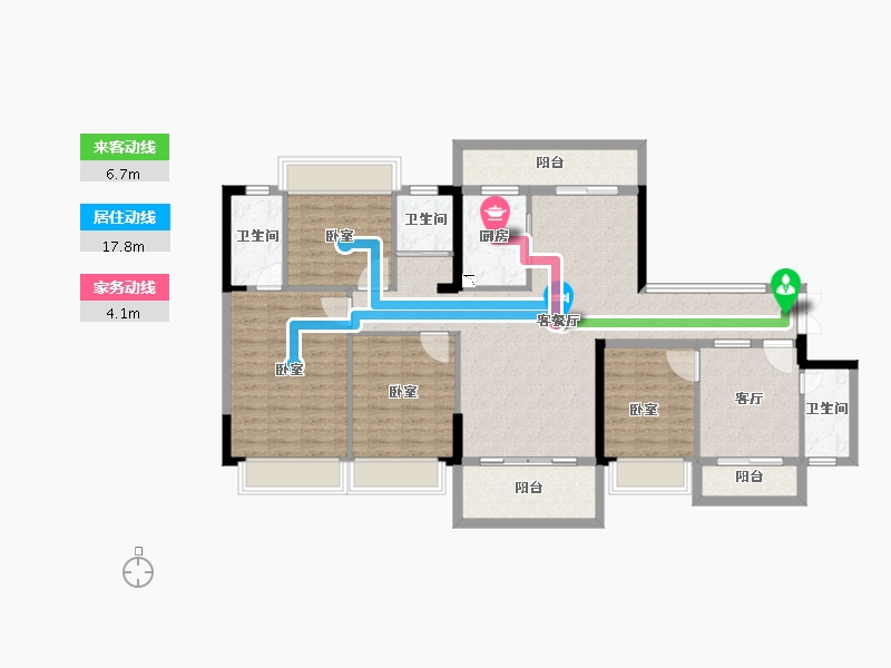 广东省-韶关市-始兴县源河鸿景小区-124.89-户型库-动静线