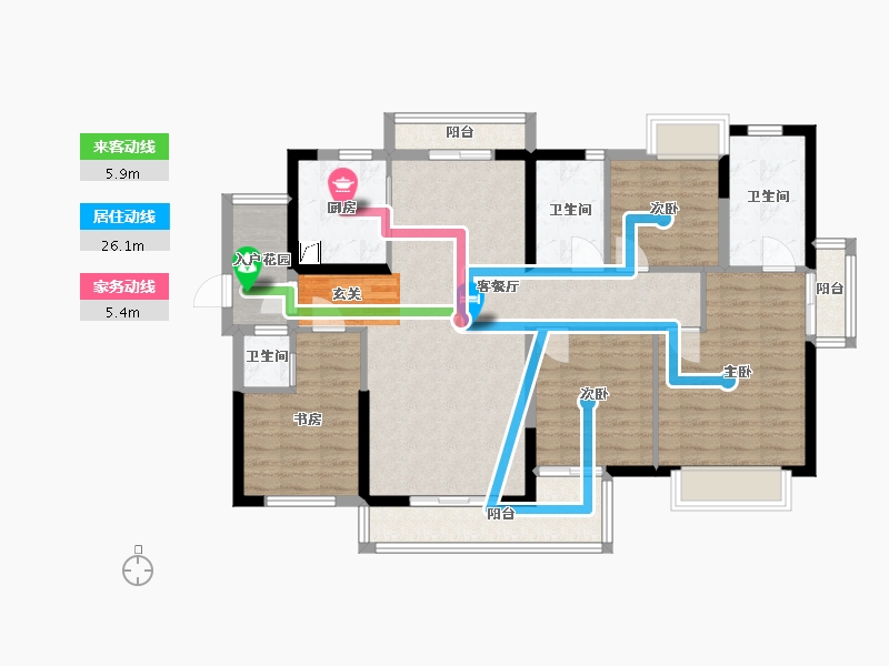 广东省-惠州市-融创玖樟台-109.59-户型库-动静线