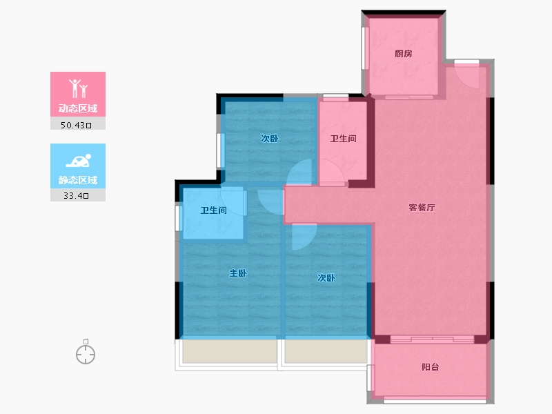 广东省-惠州市-锦地繁花五期-75.16-户型库-动静分区