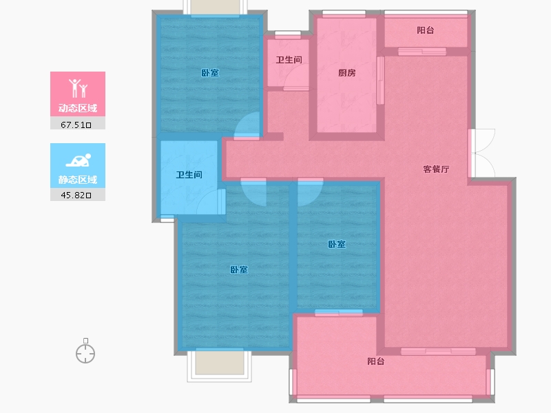 湖南省-常德市-御院国际名苑-100.26-户型库-动静分区