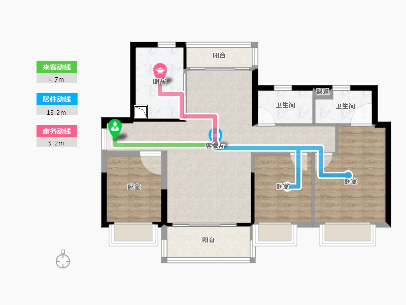 广东省-广州市-融创书院豪庭-83.62-户型库-动静线