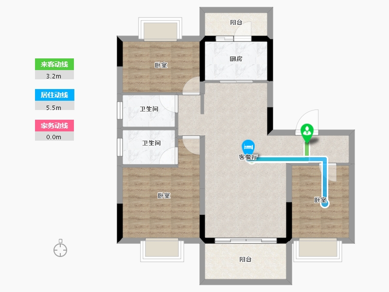 广东省-广州市-阳山碧桂园-82.96-户型库-动静线