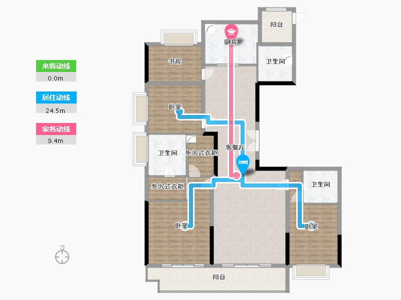 湖北省-武汉市-当代中锐万国府MOMΛ-171.98-户型库-动静线