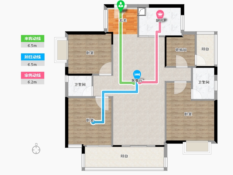 广东省-阳江市-保利中央公馆-115.24-户型库-动静线