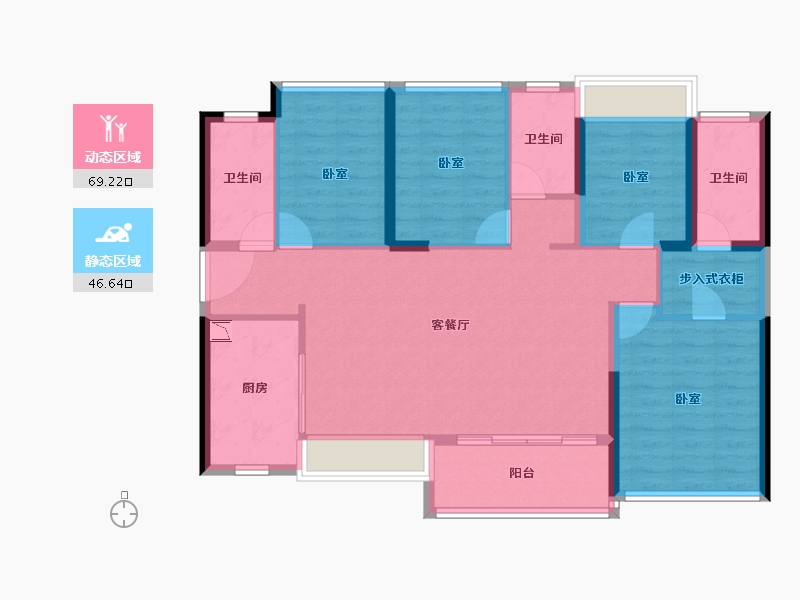 广东省-深圳市-东关珺府-103.95-户型库-动静分区