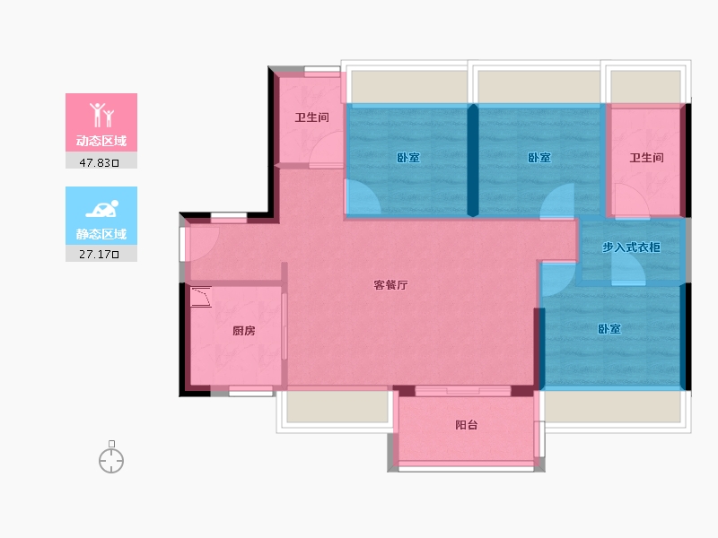 广东省-深圳市-东关珺府-66.53-户型库-动静分区