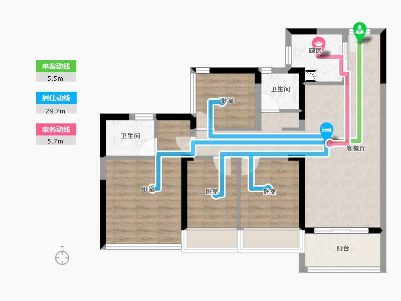 广东省-深圳市-东关珺府-80.35-户型库-动静线