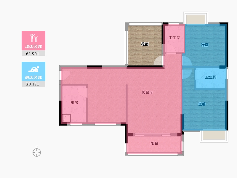 广东省-惠州市-锦地繁花五期-91.69-户型库-动静分区