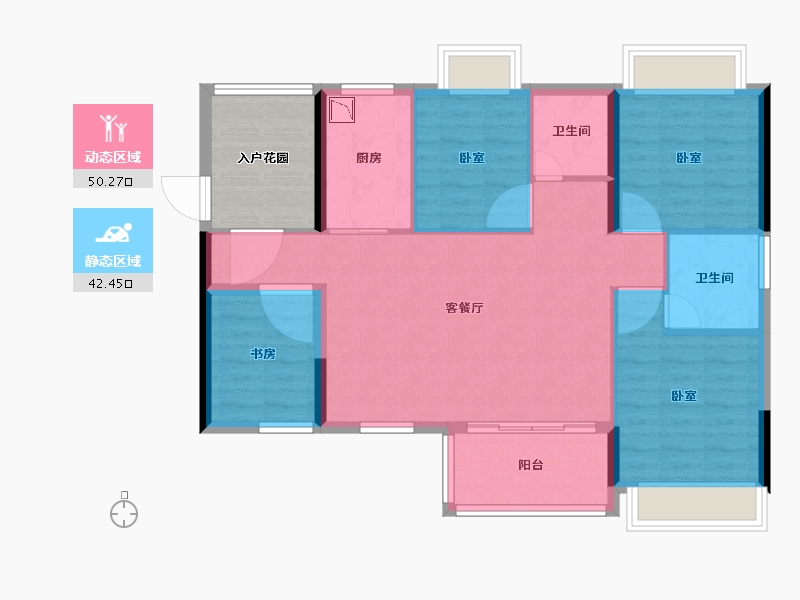 广东省-广州市-越秀东坡-90.23-户型库-动静分区