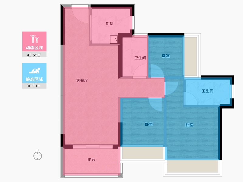 广东省-深圳市-东关珺府-64.45-户型库-动静分区